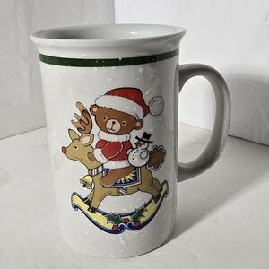 MIKASA "Teddy's Rocker" Coffee Cappuccino Tea MUG CUP Christmas Holiday Dishes